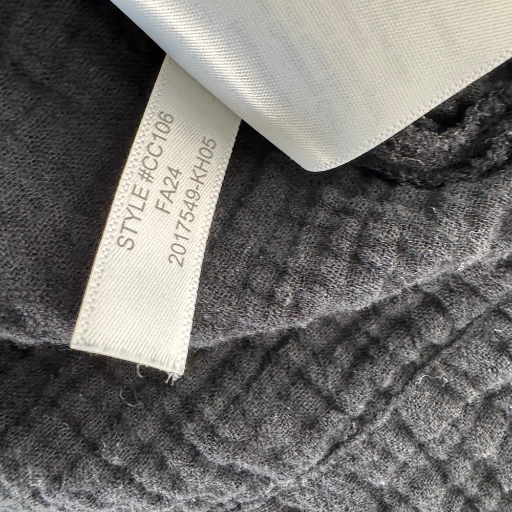 J.Crew Cotton Gauze Summer Dress XL Black Coastal Minimalist Capsule 90s Beach - Picture 12 of 16